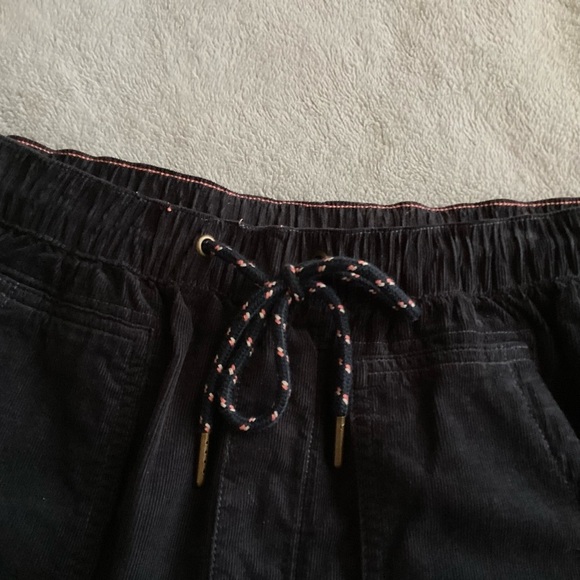 Anthropologie Pilcro The Cottage Corduroy Pant Pull-On Relaxed Tapered Navy Blue - Picture 7 of 15